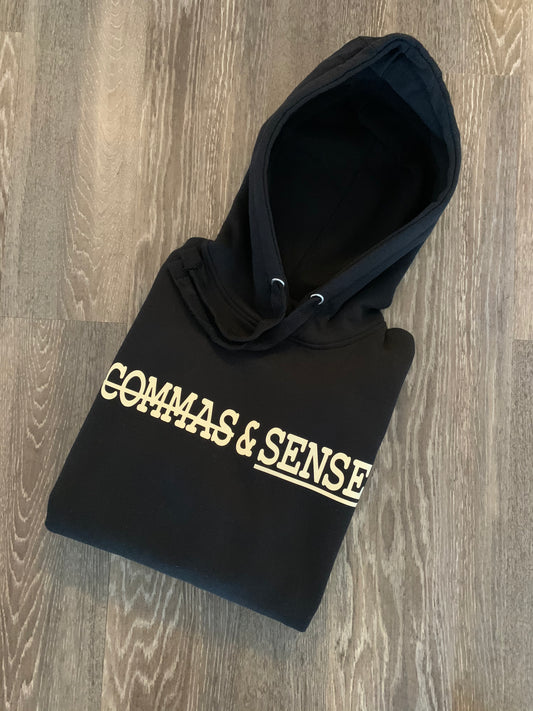 COMMAS & SENSE CLASSIC LOGO HOODIE