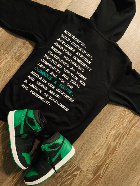 BLACK WALL STREET HOODIE