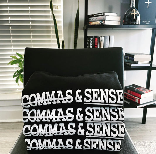 COMMAS & SENSE 3D LOGO CREW