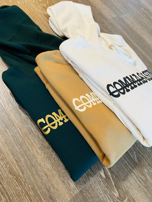 COMMAS & SENSE CLASSIC LOGO HOODIE