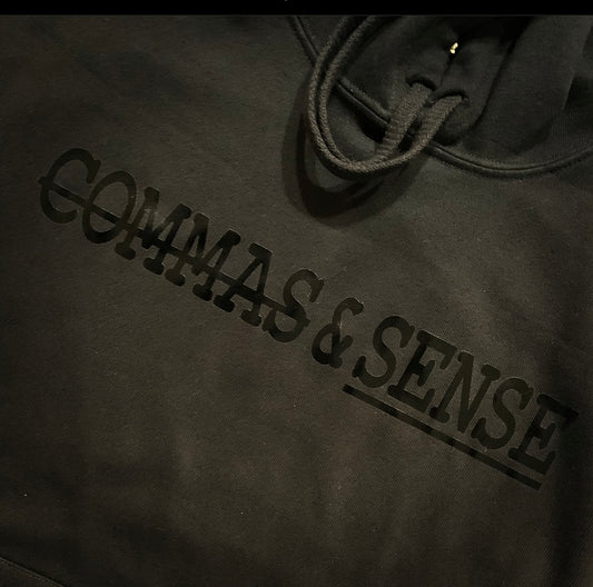 COMMAS & SENSE CLASSIC LOGO HOODIE