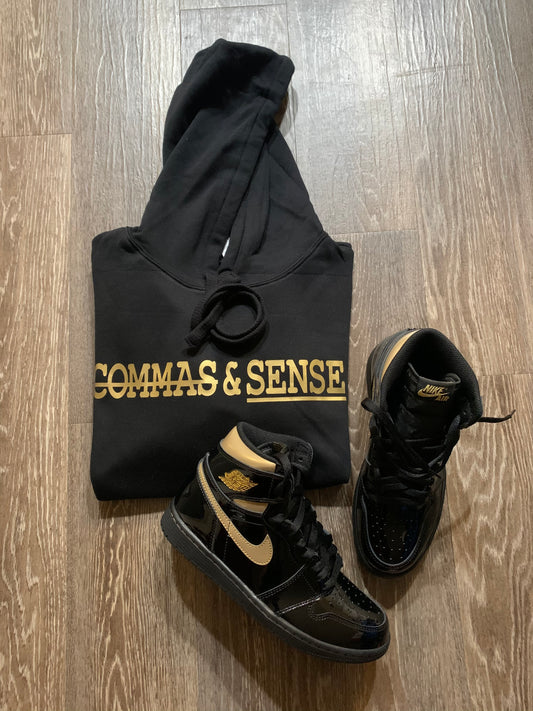 COMMAS & SENSE CLASSIC LOGO HOODIE