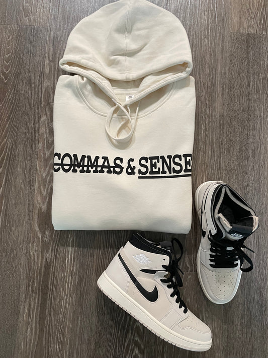 COMMAS & SENSE 3D LOGO HOODIE