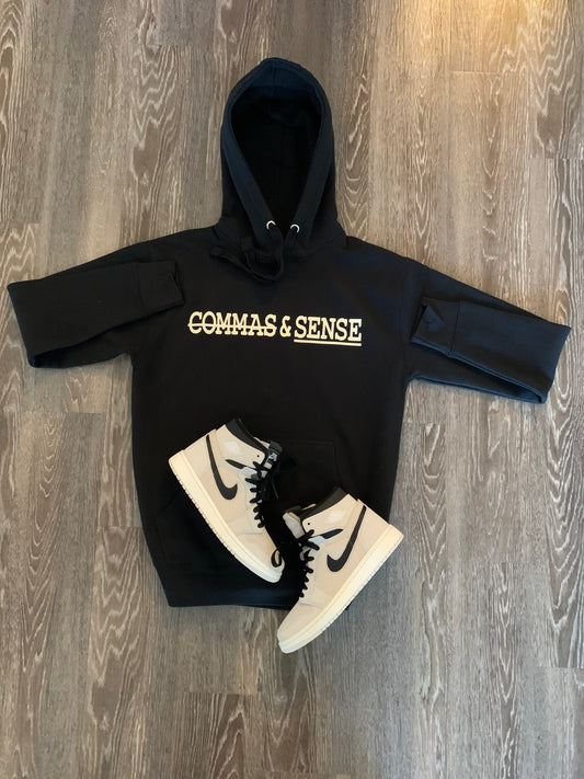 COMMAS & SENSE CLASSIC LOGO HOODIE