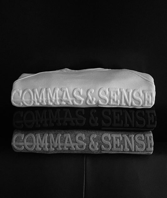COMMAS & SENSE 3D LOGO CREWNECK 'PREMIUM BASICS' COLLECTION