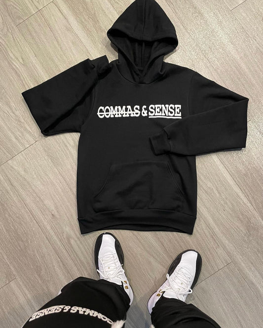 COMMAS & SENSE 3D LOGO HOODIE